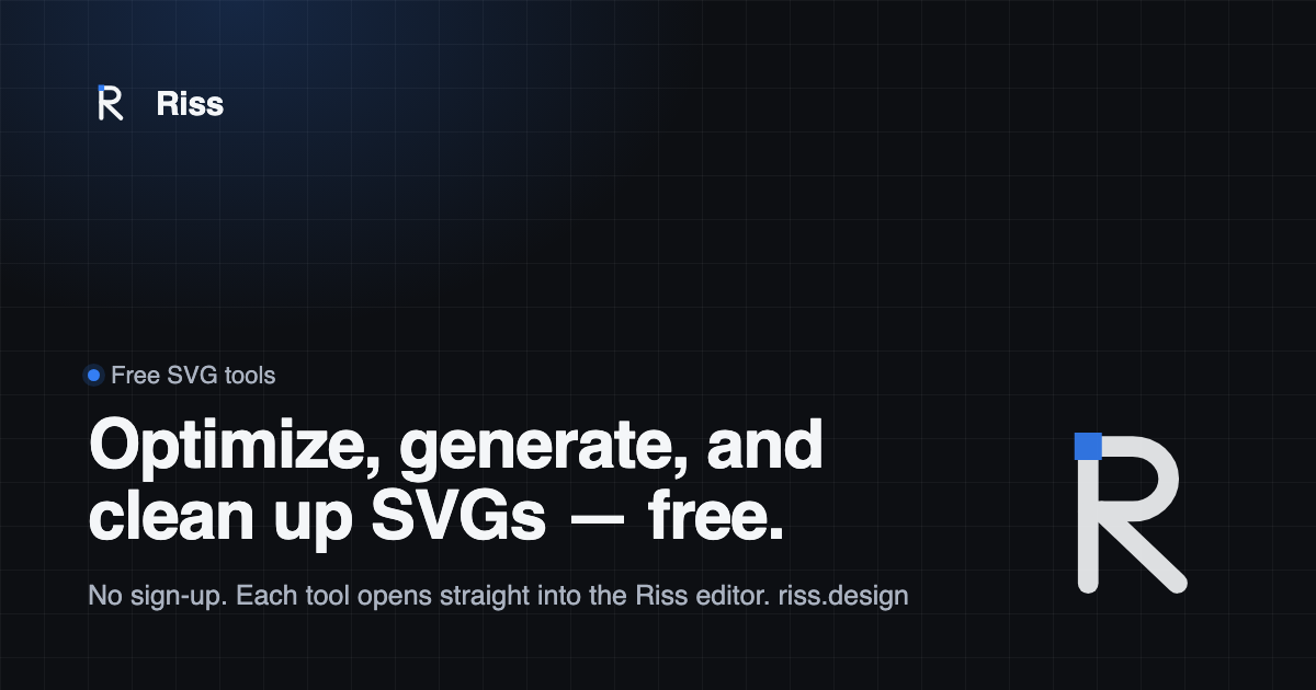 SVG optimizer — clean & simplify SVG — Riss